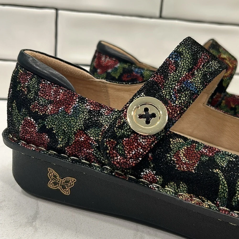 Alegria by PG Lite Paloma Flora Nova Leather Mary Jane Shoes EU 41 / US 11-11.5